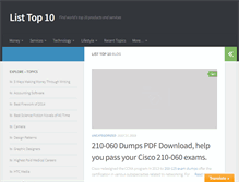 Tablet Screenshot of listtop10.com